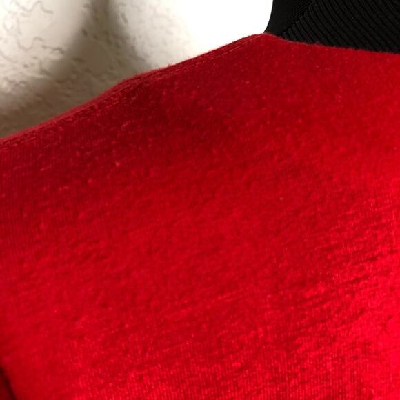 Soft Surroundings red full zip ruffle hem knit jacket size Medium - Picture 10 of 14